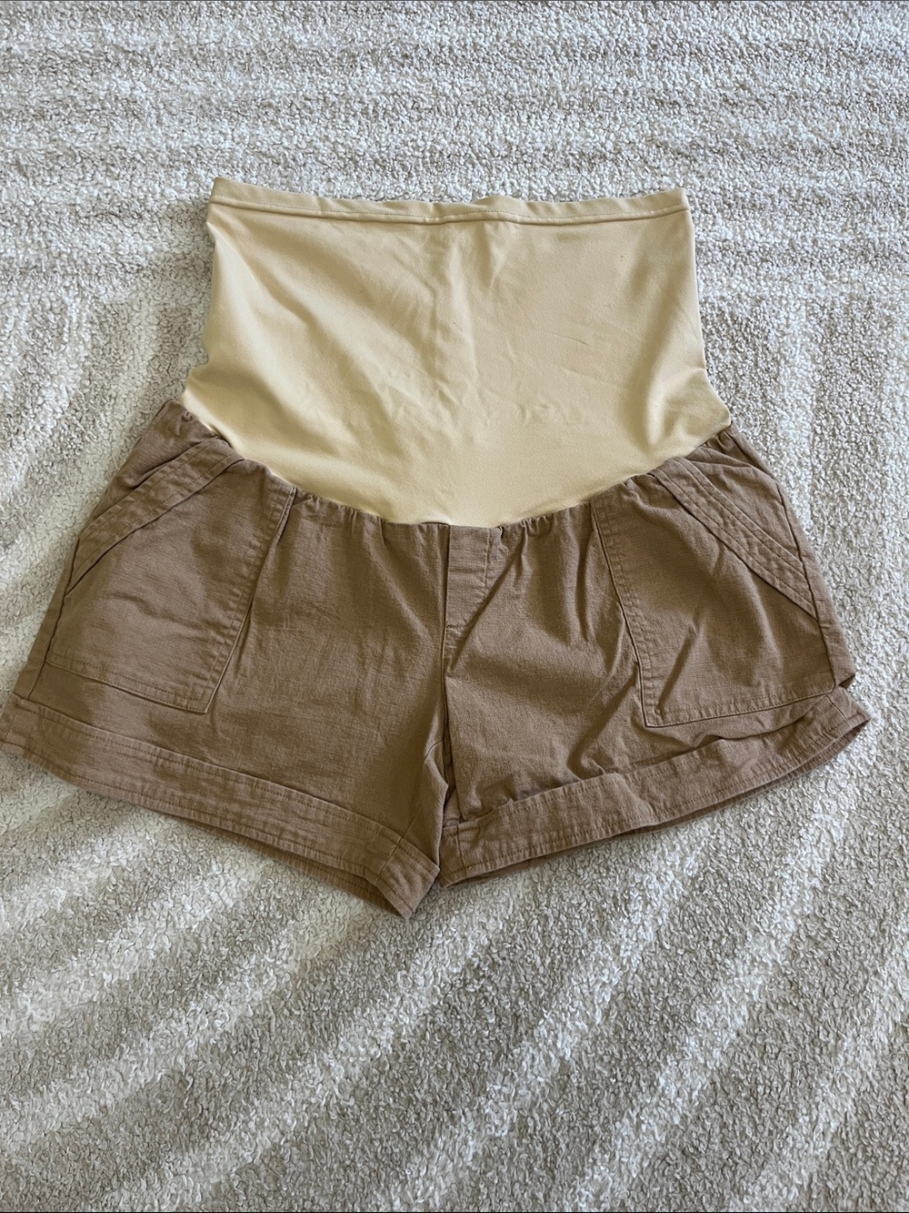 Maternity Khaki Shorts